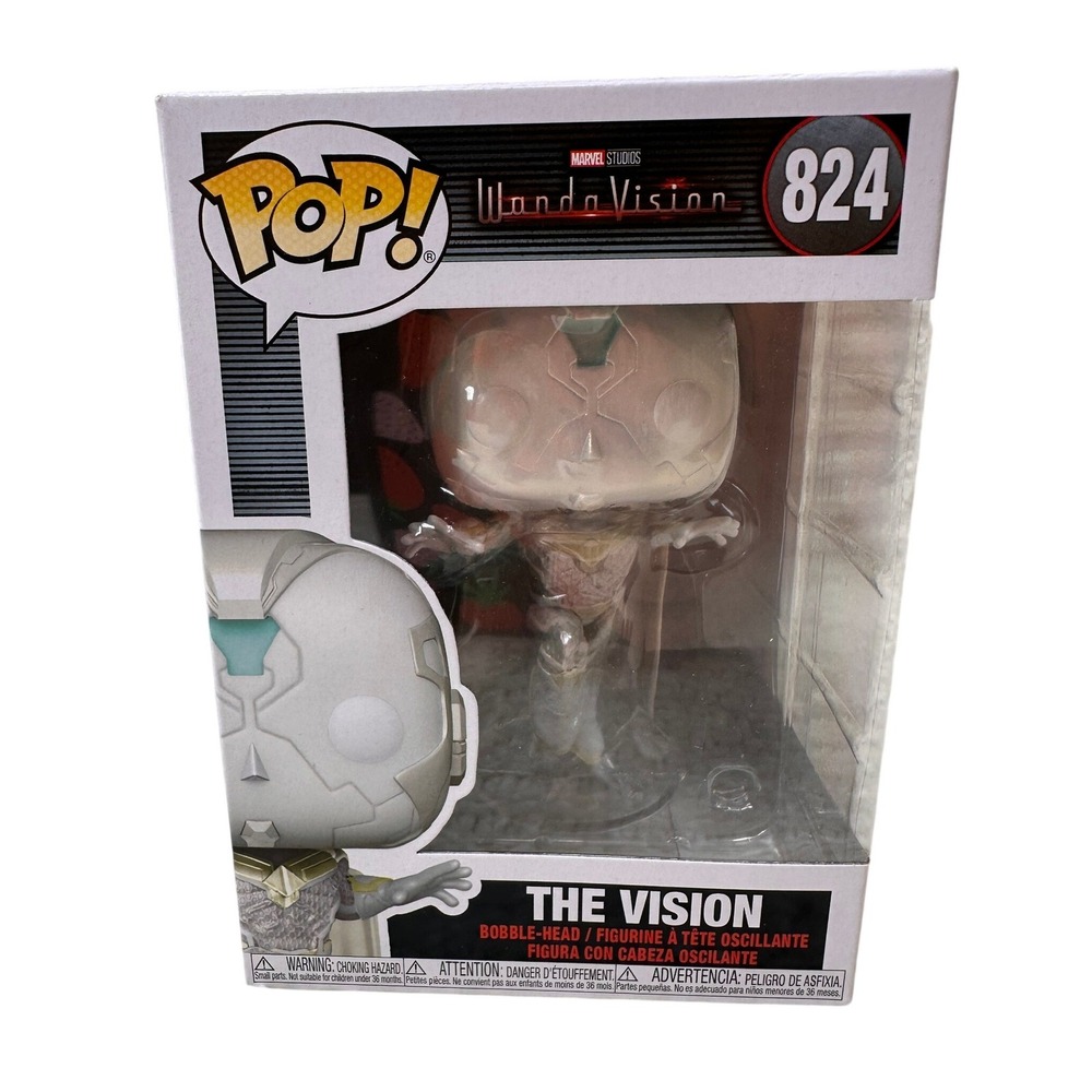 Funko Pop Marvel WandaVision‎ The Vision 824 White Vinyl Figure Bobblehead Toy